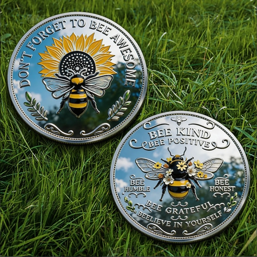 🌞Summer Sale 60% OFF - Bee Kind Positivity Commemorative Coin 🐝🌼