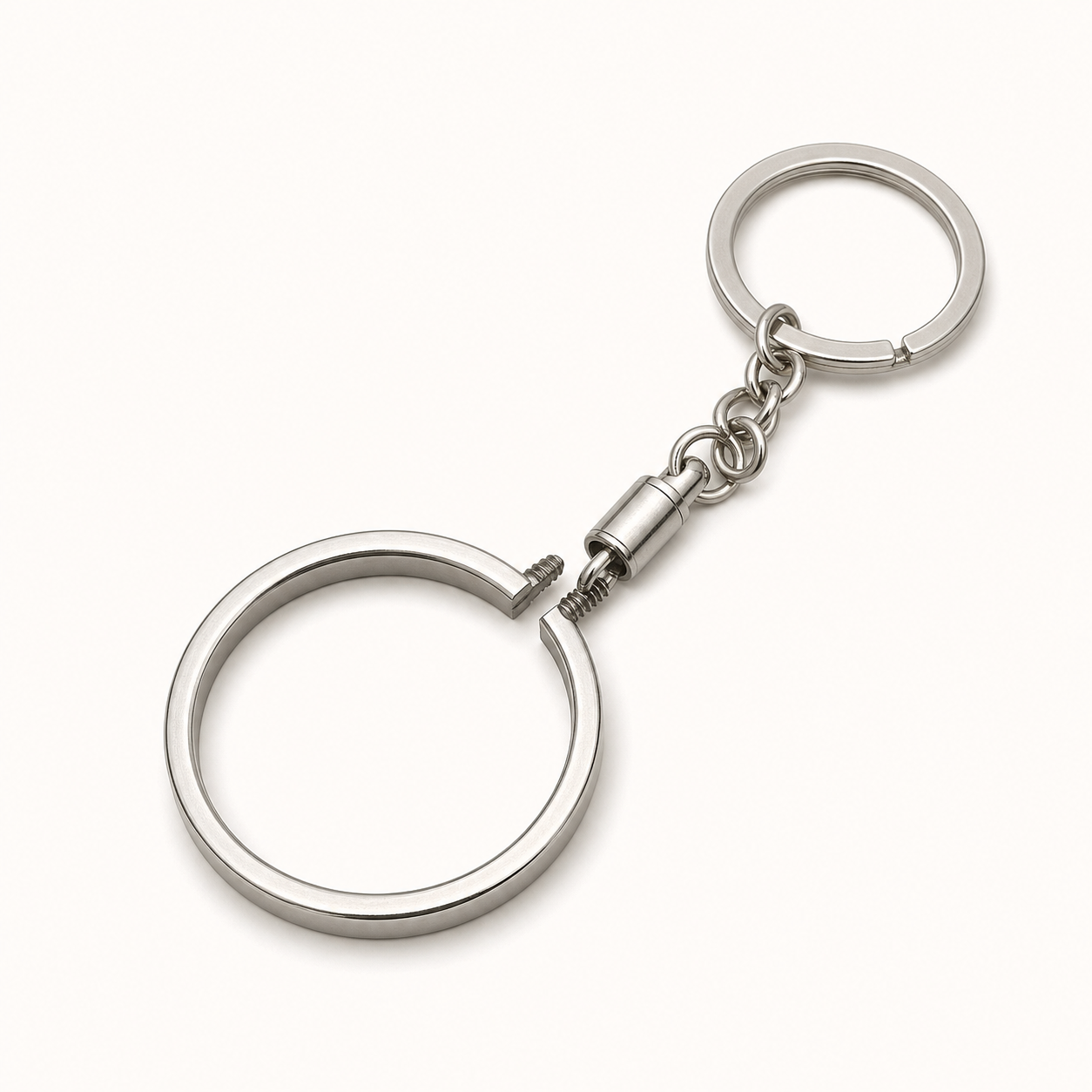 40mm Commemorative Coin Keychain Holder – Vintage Metal Coin Display Key Ring