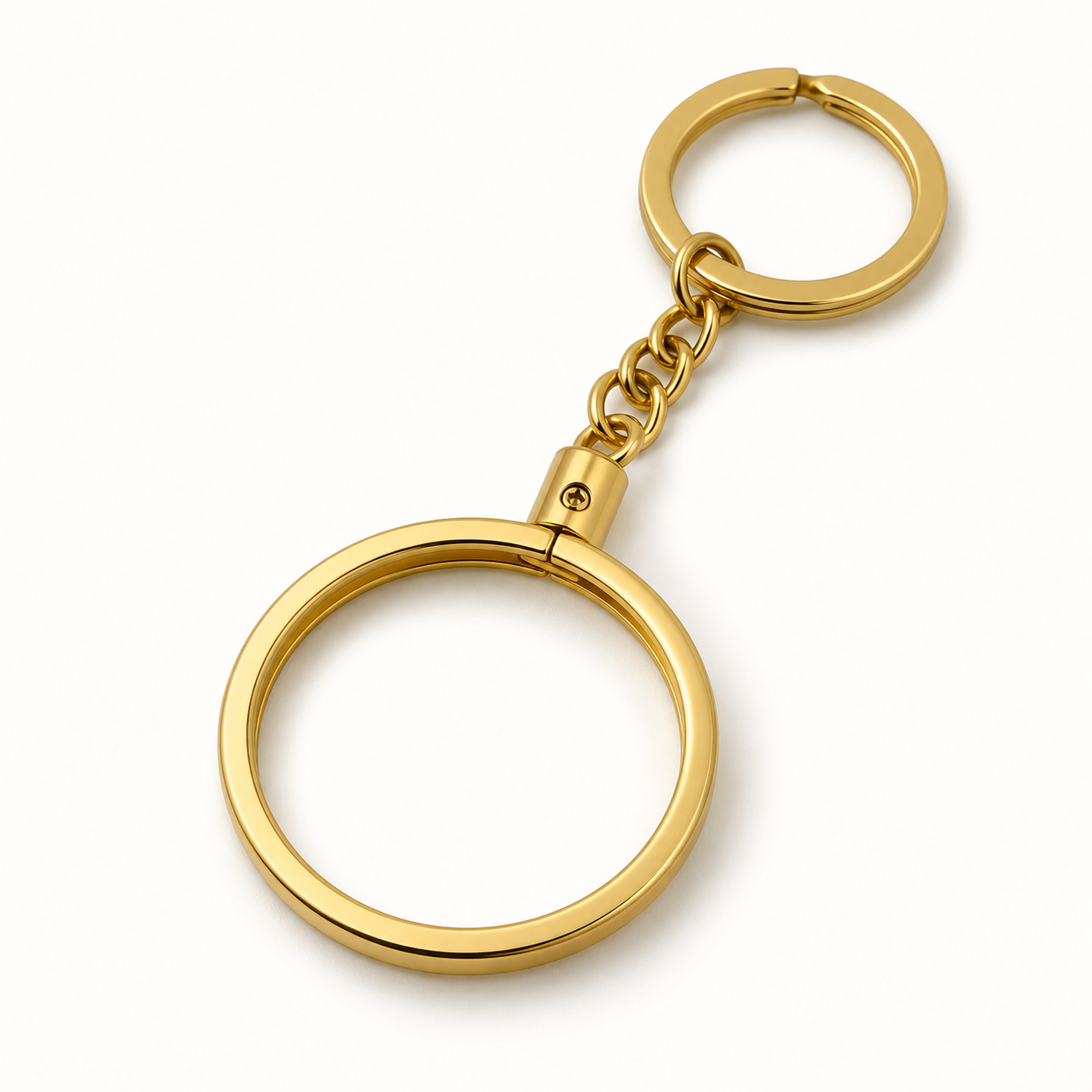 40mm Commemorative Coin Keychain Holder – Vintage Metal Coin Display Key Ring